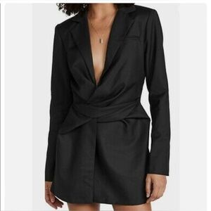 Lioness Black Long Sleeve Blazer Dress